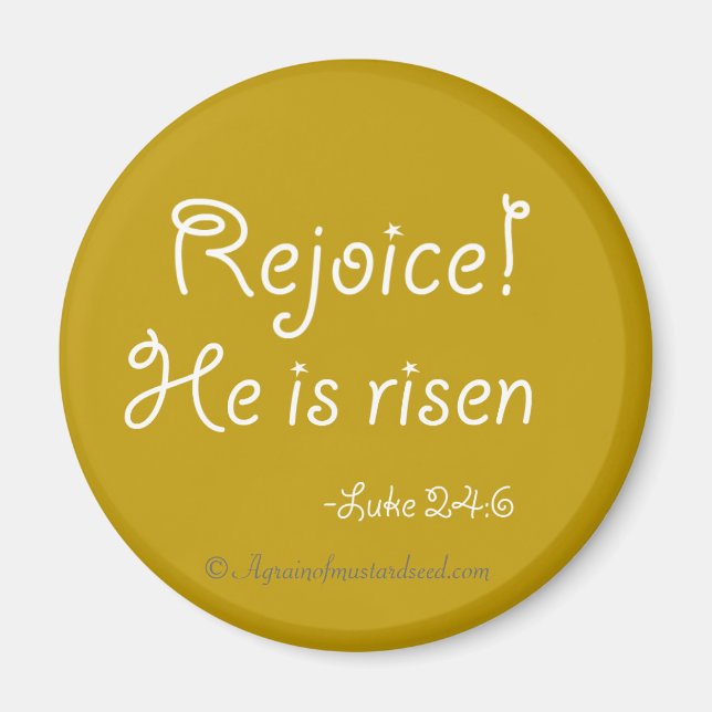 Aimant Réjouissez-vous ! Il est ressuscité Citation bibli (Devant)