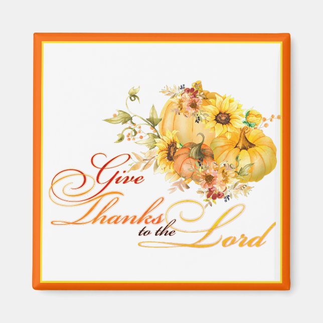 Aimant Remerciez le Seigneur Thanksgiving (Devant)