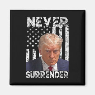 Aimant Remettre Trump Mug Shot 2024 - Drapeau américain f