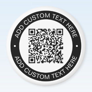 Aimant Remplacez par votre propre code QR téléchargé ou v