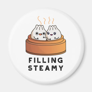 Aimant Remplissage Steamy Funny Dimsum Bao Pun