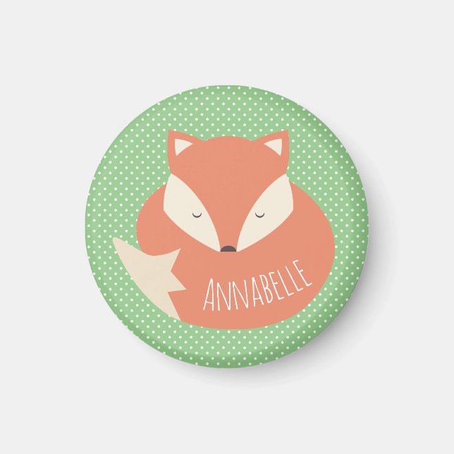 Aimant Renard couché mou personnalisé (Devant)