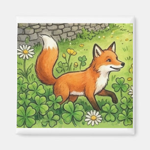 Aimant Renard heureux mignon