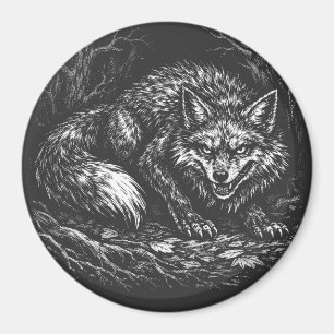 Aimant Renard rusé de la forêt — par BurnsInHell