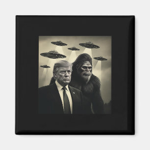 Aimant Rencontre de Trump Bigfoot Ufo Alien Complot Drôle