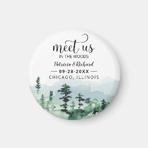 Aimant Rencontrez-Nous Dans Les Bois Mariage Extérieur En