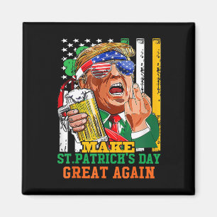 Aimant Rendez la Saint-Patrick grande encore drôle Trump 
