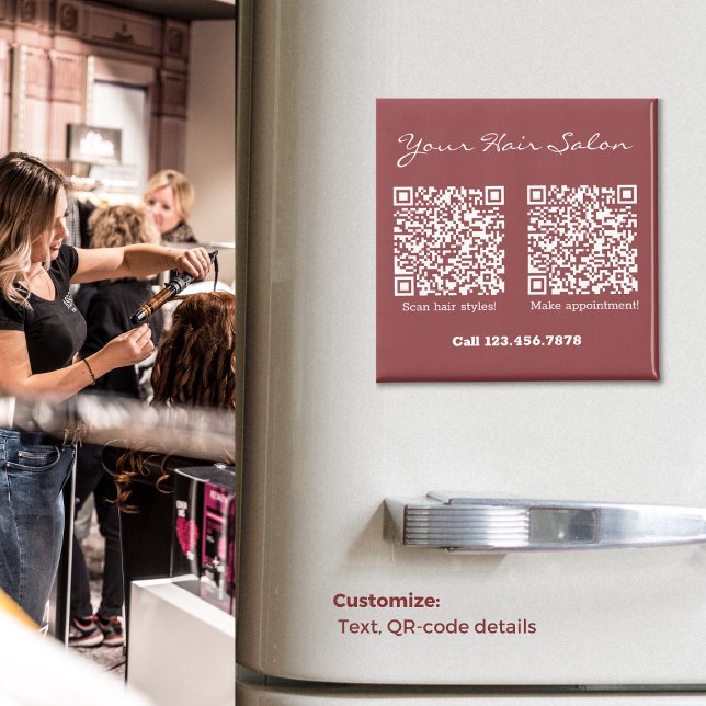 Aimant Rendez-vous sur les styles d'analyse d'appel du sa (Hair Salon Call Scan Styles Appointment Magnet)