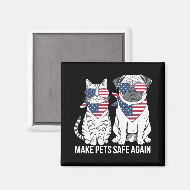 Aimant Rendre les animaux sûrs à nouveau Trump Harris Déb (Recto/Verso)