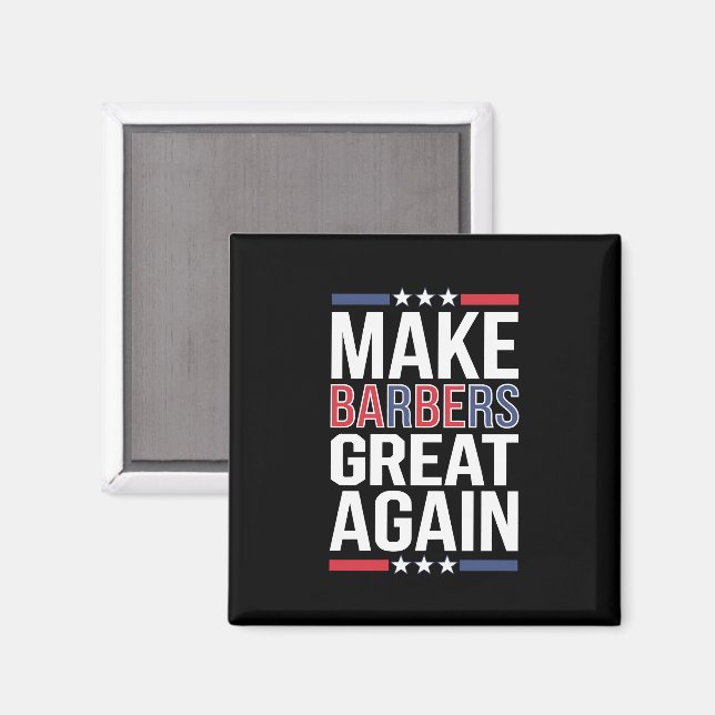 Aimant Rendre les barbiers plus grands pour Trump 2024 (Recto/Verso)