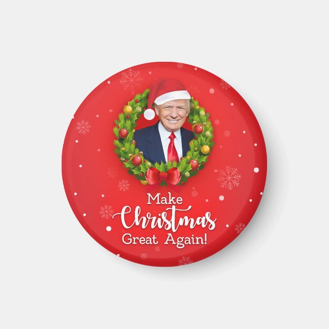 Aimant Rendre Noël à la grandeur Trump MAGA cadeau amusan (Devant)