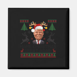 Aimant Rendre Noël super à nouveau drôle Père Noël Trump 