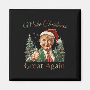 Aimant Rendre Noël super à nouveau drôle Père Noël Trump 