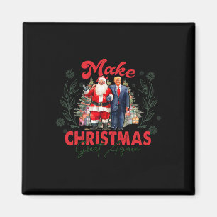 Aimant Rendre Noël super à nouveau drôle Père Noël Trump 