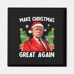 Aimant Rendre Noël super à nouveau drôle Père Noël Trump