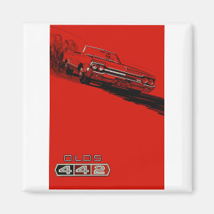 Aimant Reproduction d'affiches Oldsmobile 442 1964