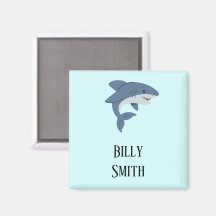 Requin bleu mignon personnalisé