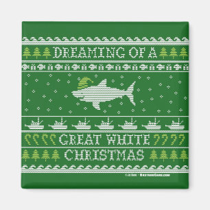 Aimant Requin Père Noël moche