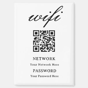 Aimant Réseau de mot de passe Wifi moderne