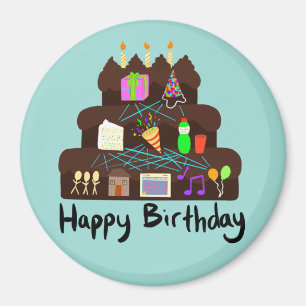 Aimant Réseau de neurones d'anniversaire nerd