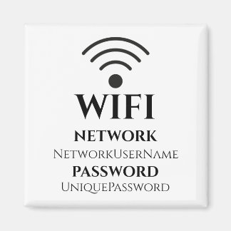 Aimant Réseau WiFi moderne et mot de passe