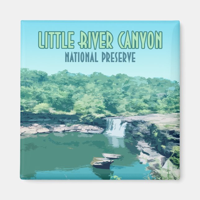 Aimant Réserve nationale de Little River Canyon Alabama (Devant)