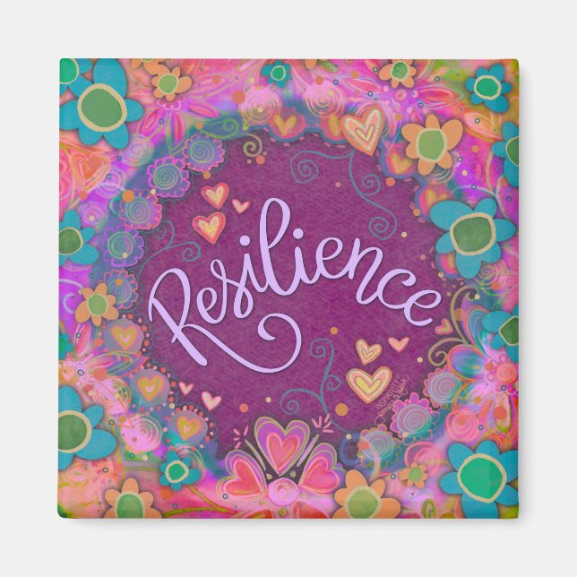 Aimant Résilience tendance Joli Floral Modernité Inspiriv (Devant)