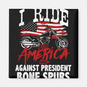 Aimant Résister aux bikers anti-Trump contre la pousse os