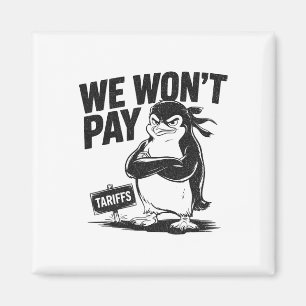 Aimant Résistez à l'injustice politique drôle Penguin