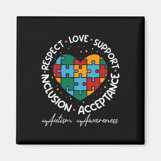 Aimant Respect Amour Soutien Sensibilisation à l'autisme