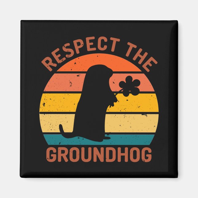 Aimant Respecter la marmotte (Devant)