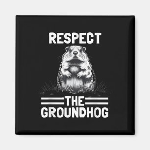 Aimant Respectez La Marmotte De Terre Fête La Journée De