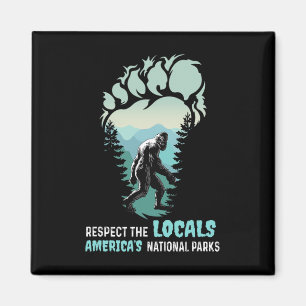 Aimant Respectez les autochtones Bigfoot Sasquatch Parc n