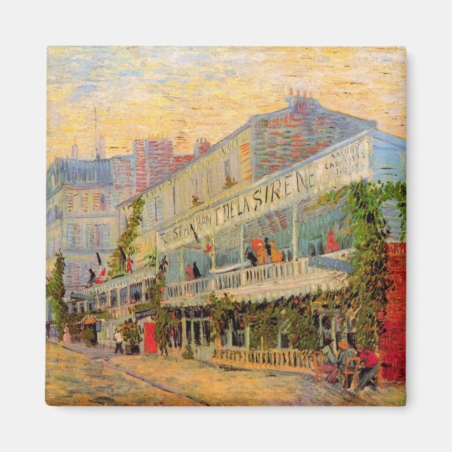 Aimant Restaurant Sirene, Asnières par Vincent van Gogh (Devant)