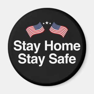 Aimant Restez à la maison Indicateurs américains