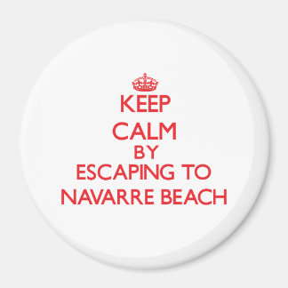 Aimant Restez calme en vous enfuyant à Navarre Beach Flor