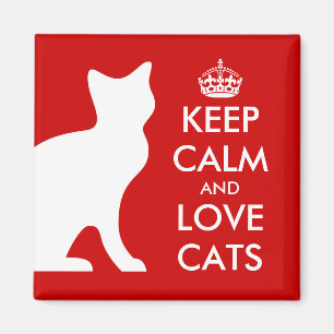 Aimant Restez calme et aimez l'aimant des chats Personn