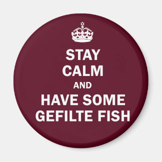 Aimant Restez calme et prenez du poisson Gefilte