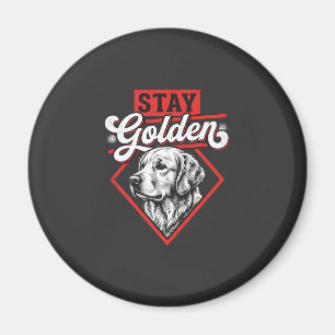 Aimant Restez Golden Golden Retriever Chien