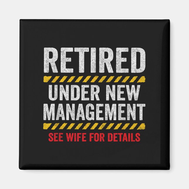 Aimant Retired Husband - Retirement Party - Funny Retirem (Devant)