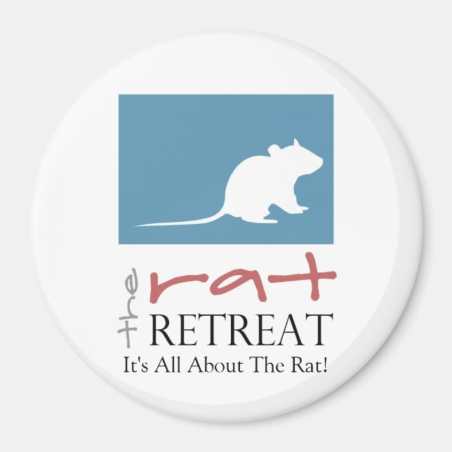 Aimant Retraite de Rat Grand Magnat Rond 3" (Devant)