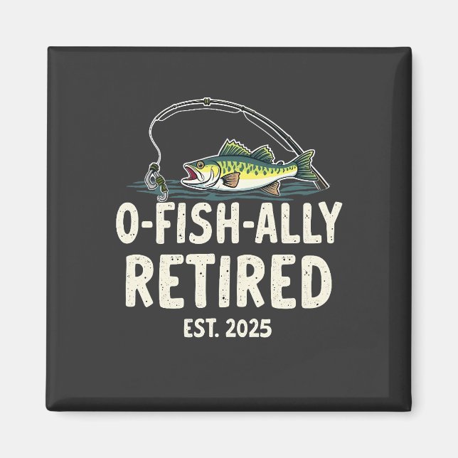 Aimant Retraité Est. 2025 Retraite Fisher Papa (Devant)