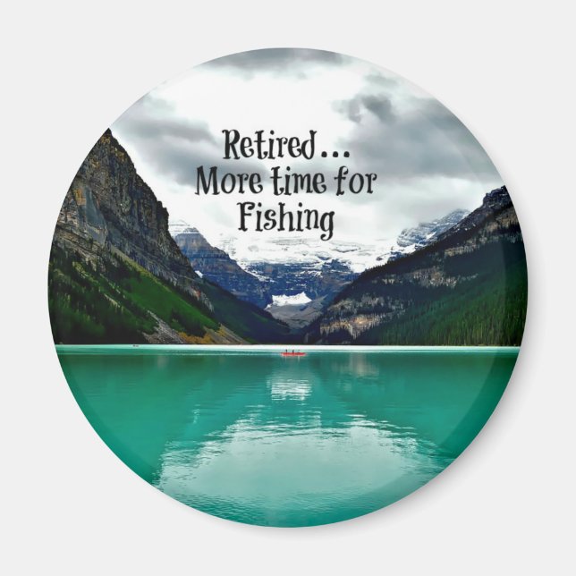 Aimant Retraité...Plus de temps pour la pêche (Devant)