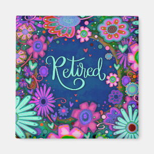 Aimant Retraité Plutôt Amusant Inspirant Inspirivity Flor