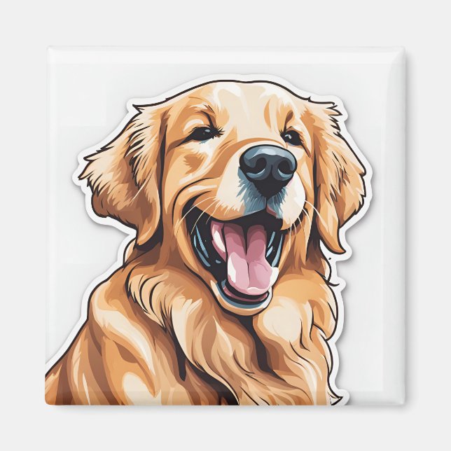 Aimant Retriever doré  (Devant)