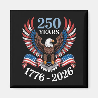 Aimant Rétro 250 Ans Aigle Patriotique Américain 250ème 4