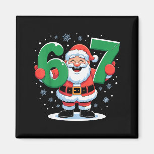Aimant Rétro 67 Mème Drôle Noël Santa Six Sept Holi