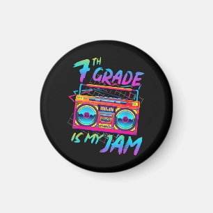 Aimant Rétro 80s 7e année est mon truc retour à l'école