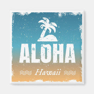 Aimant Rétro Aloha Hawaï