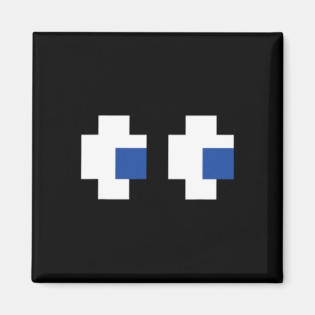 Aimant Retro Arcade Gaming Halloween Ghost Partner Group (Devant)